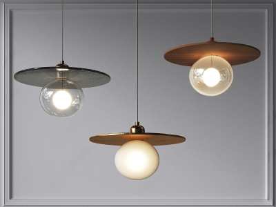 现代玻璃吊灯3D模型下载